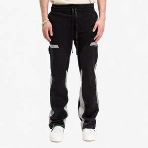 Nahmias Terry Carpenter Sweatpants in Black and Grey
